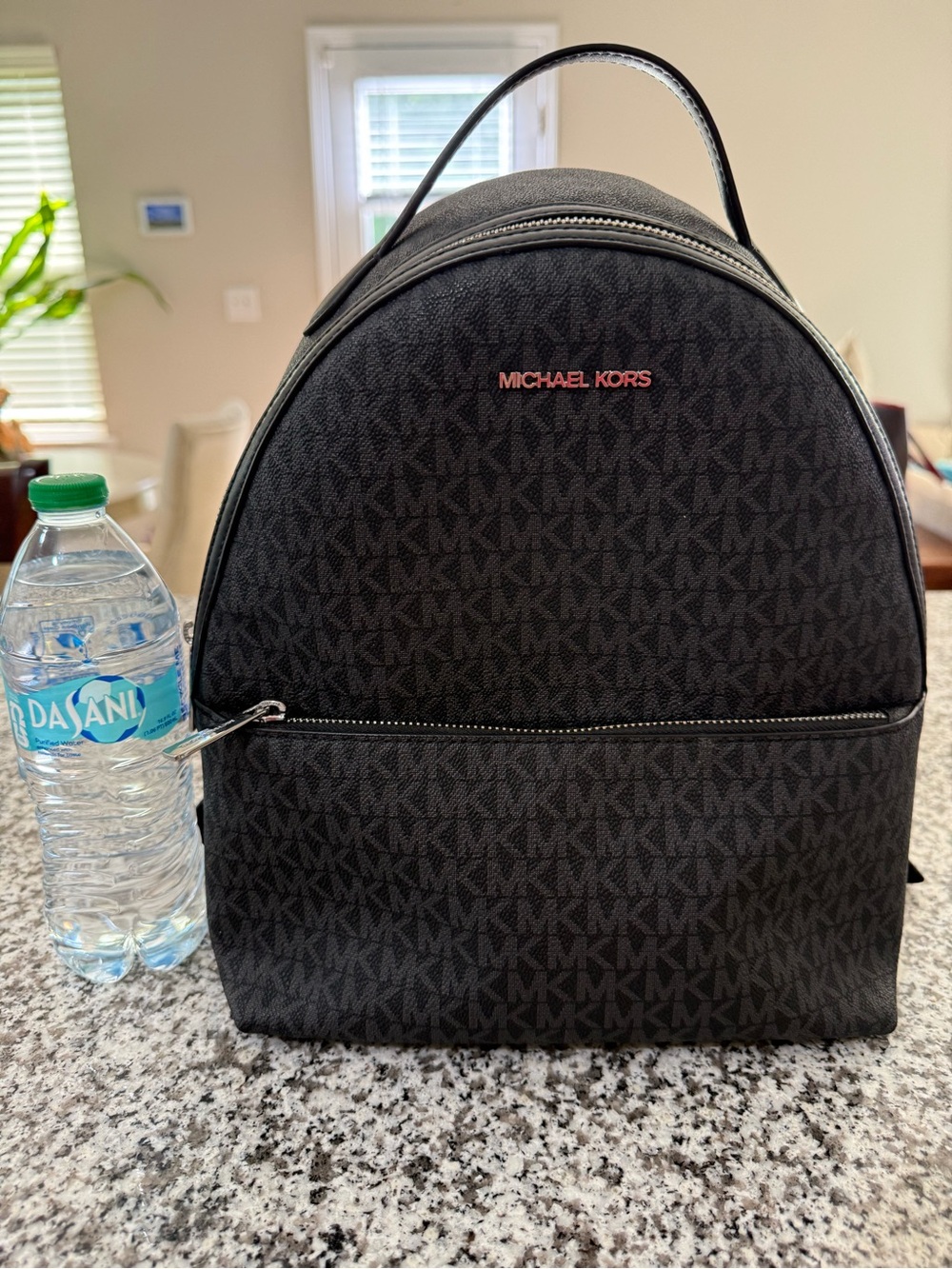 Michael Kors Black MK Logo Mini Backpack-Sheila